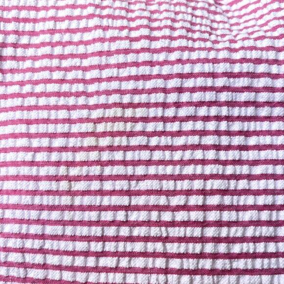 Sam TY Seersucker Ruffle Hem Pink White Stripped Skirt - Size 8 - Picture 5 of 9